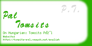 pal tomsits business card